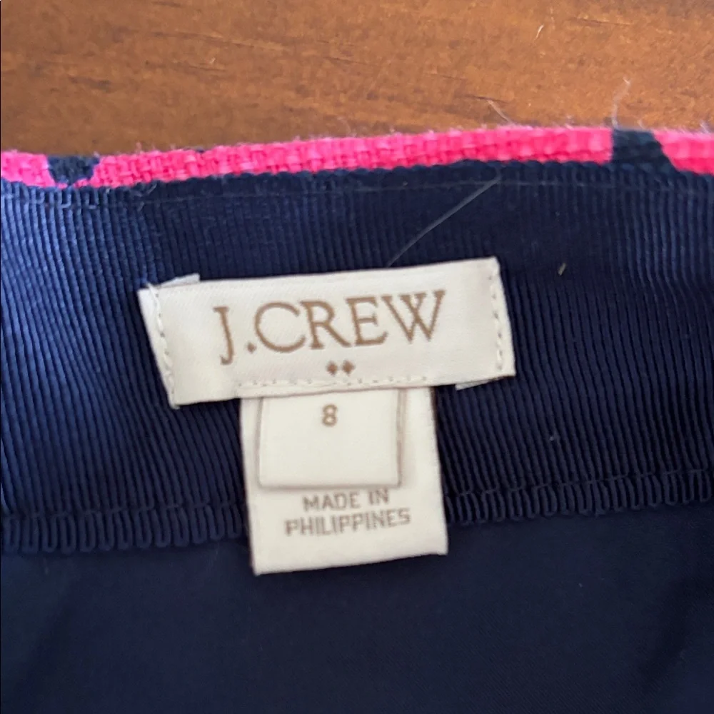 J. Crew Pink and Navy Skirt - Picture 2 of 4